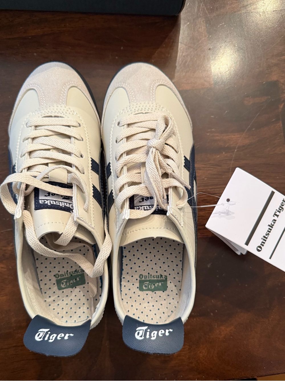 Onitsuka Tiger by Asics Men's Cream and Navy Low-Profile Sneakers